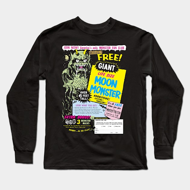 Giant Life-Size Moon Monster Long Sleeve T-Shirt by MarbitMonster